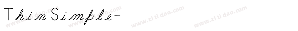 Thin Simple字体转换